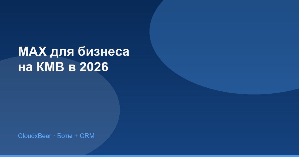 MAX для бизнеса на КМВ в 2026: боты, верификация и связка с CRM